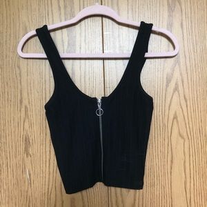 URBAN HERITAGE BLACK ZIP TANK